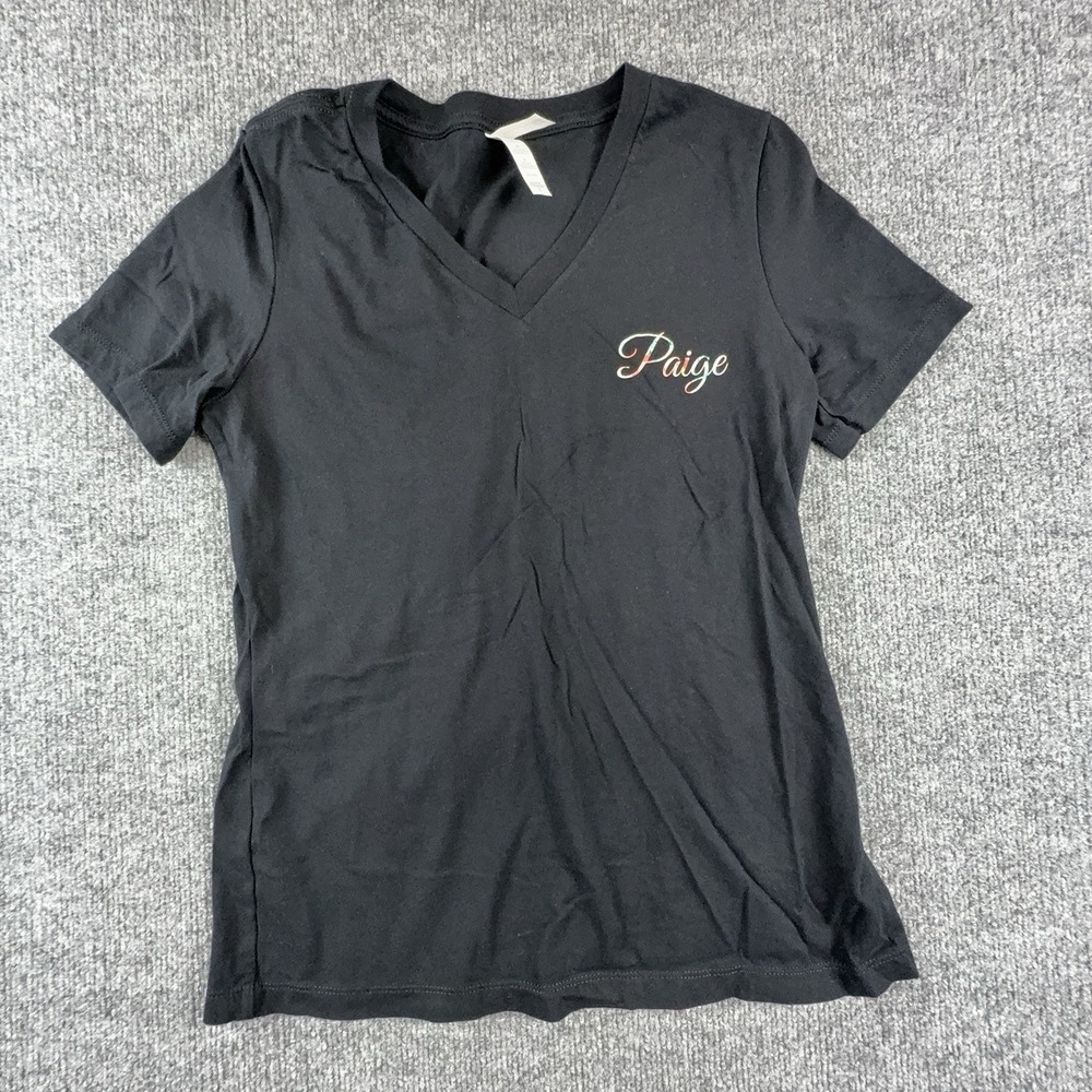 Bella + Canvas T-Shirt Womens Small Black Paige Lake Shawnee Golf Course Tee